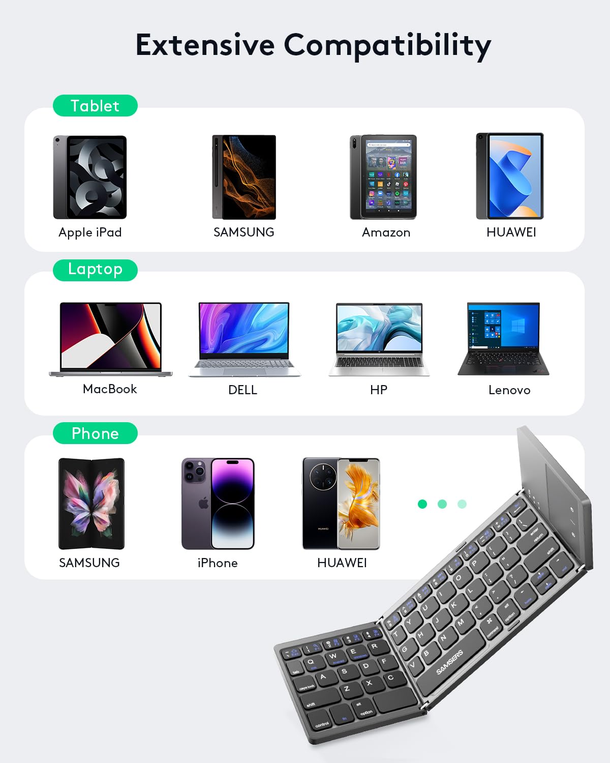 Pocket key | Universal Foldable Wireless Bluetooth Keyboard