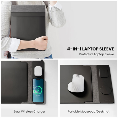 Smart Sleeve | 4 in 1 Laptop Sleeve with wireless charging