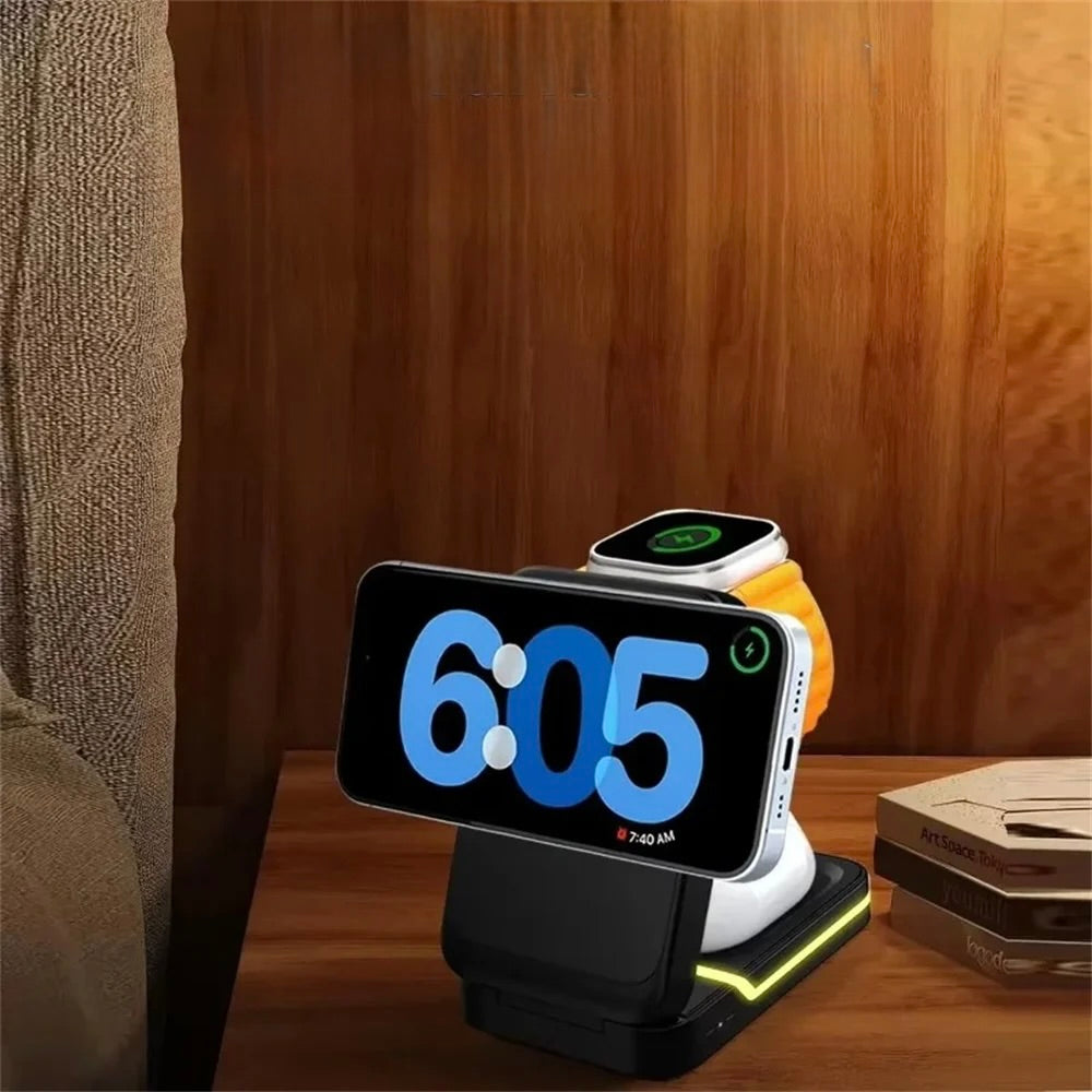 Nano Charge | 3-in-1 Wireless Compact Charger for iPhone, Apple Watch and Airpods