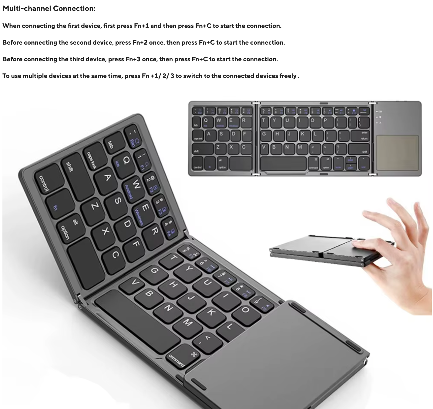 Pocket key | Universal Foldable Wireless Bluetooth Keyboard